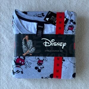 Disney Gray and Red Mickey Mouse Pajama Set